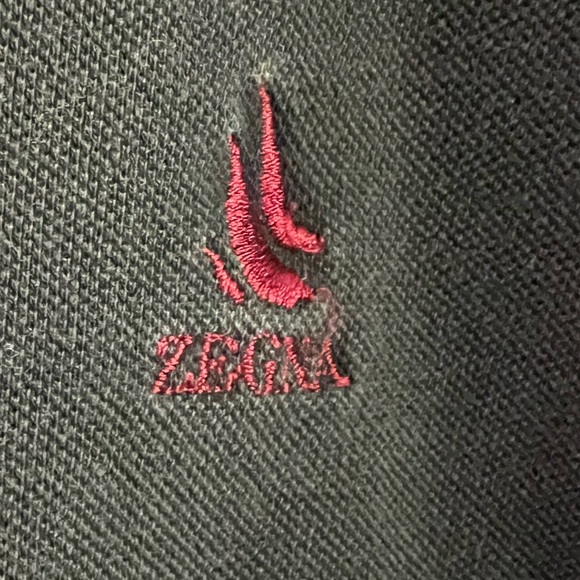Men's Ermenegildo Zegna Polo Shirt in Black size Medium - Picture 4 of 5
